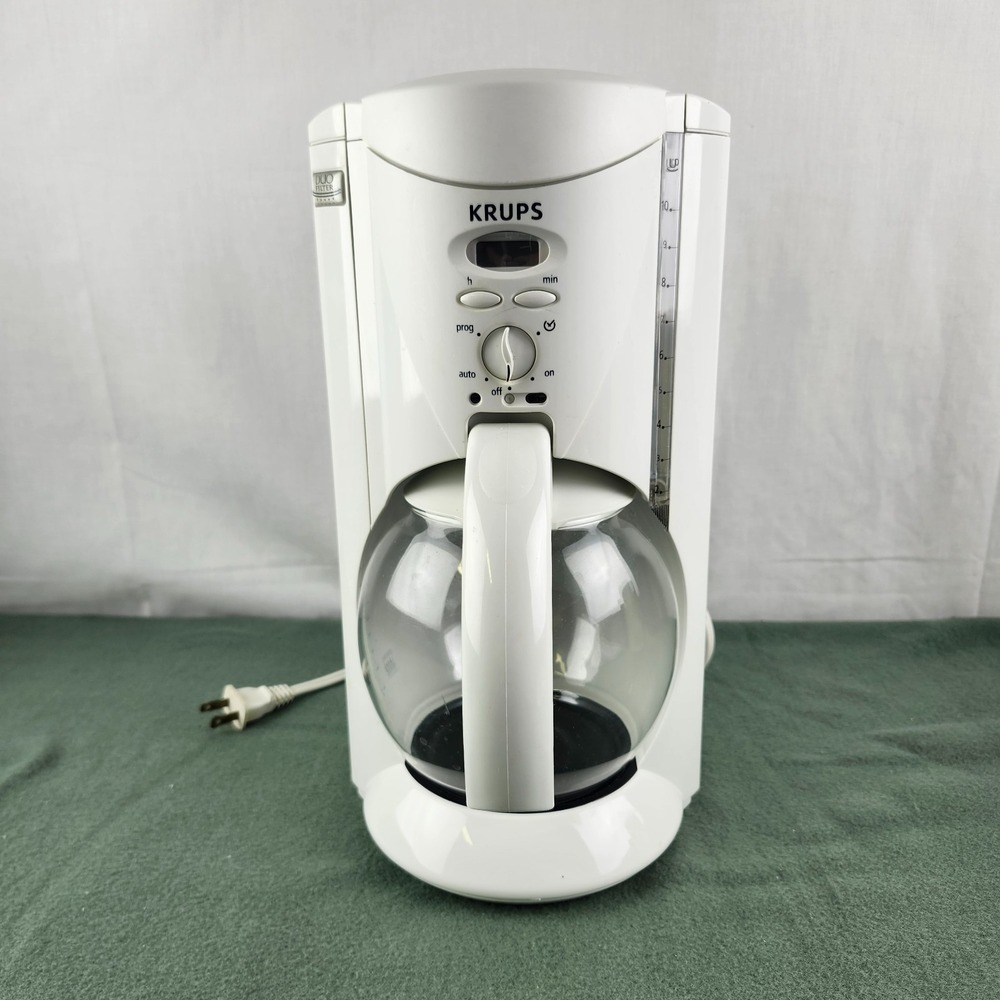 Krups Crystal Arome- Duo Filter - Coffee Maker - 10 Cup - White - 467